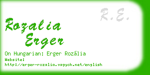 rozalia erger business card